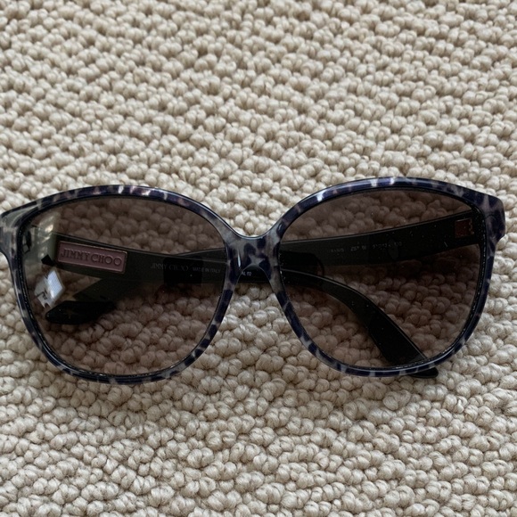 Jimmy Choo Women's Dark Patterned Sunglasses - Picture 1 of 3